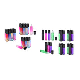 Maxbell 24pcs Roll on Glass Bottles Perfume Essential Oil Bottle Travel Gradient