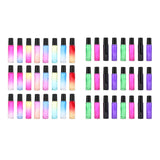 Maxbell 24pcs Roll on Glass Bottles Perfume Essential Oil Bottle Travel Gradient