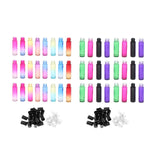 Maxbell 24pcs Roll on Glass Bottles Perfume Essential Oil Bottle Travel Gradient