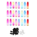 Maxbell 24pcs Roll on Glass Bottles Perfume Essential Oil Bottle Travel Gradient