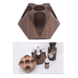 Maxbell Wooden Made Display Essential Oil Rack Display for Storage Organize Walnut