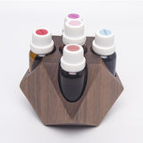 Maxbell Wooden Made Display Essential Oil Rack Display for Storage Organize Walnut