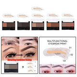 Maxbell Women Adjustable Instant Eyebrow Powder Brow Shape Set Stamp