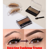 Maxbell Women Adjustable Instant Eyebrow Powder Brow Shape Set Powder 01 and Stamp