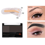 Maxbell Women Adjustable Instant Eyebrow Powder Brow Shape Set Powder 01 and Stamp