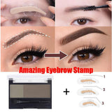 Maxbell Women Adjustable Instant Eyebrow Powder Brow Shape Set Powder 01 and Stamp