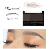 Maxbell Women Adjustable Instant Eyebrow Powder Brow Shape Set Powder 01 and Stamp