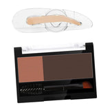 Maxbell Women Adjustable Instant Eyebrow Powder Brow Shape Set Powder 02 and Stamp