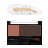 Maxbell Women Adjustable Instant Eyebrow Powder Brow Shape Set Powder 02 and Stamp