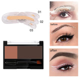Maxbell Women Adjustable Instant Eyebrow Powder Brow Shape Set Powder 02 and Stamp