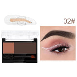 Maxbell Women Adjustable Instant Eyebrow Powder Brow Shape Set Powder 02 and Stamp