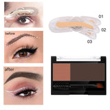 Maxbell Women Adjustable Instant Eyebrow Powder Brow Shape Set Powder 02 and Stamp