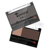 Maxbell Women Adjustable Instant Eyebrow Powder Brow Shape Set Powder 03 and Stamp