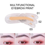 Maxbell Women Adjustable Instant Eyebrow Powder Brow Shape Set Powder 03 and Stamp