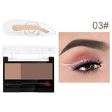 Maxbell Women Adjustable Instant Eyebrow Powder Brow Shape Set Powder 03 and Stamp