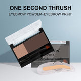 Maxbell Women Adjustable Instant Eyebrow Powder Brow Shape Set Powder 03 and Stamp