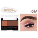Maxbell Women Adjustable Instant Eyebrow Powder Brow Shape Set Powder 04 and Stamp