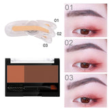 Maxbell Women Adjustable Instant Eyebrow Powder Brow Shape Set Powder 04 and Stamp