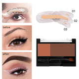 Maxbell Women Adjustable Instant Eyebrow Powder Brow Shape Set Powder 04 and Stamp