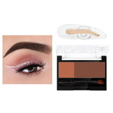 Maxbell Women Adjustable Instant Eyebrow Powder Brow Shape Set Powder 04 and Stamp