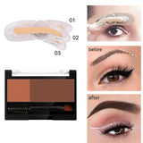 Maxbell Women Adjustable Instant Eyebrow Powder Brow Shape Set Powder 04 and Stamp