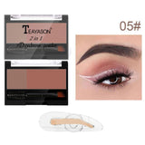 Maxbell Women Adjustable Instant Eyebrow Powder Brow Shape Set Powder 05 and Stamp