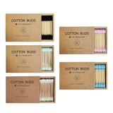 Maxbell 200pcs Cotton Buds Cotton Swabs Double Tip Nose Ears Cleaning Sticks Pink