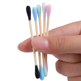 Maxbell 200pcs Cotton Buds Cotton Swabs Double Tip Nose Ears Cleaning Sticks Pink