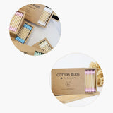 Maxbell 200pcs Cotton Buds Cotton Swabs Double Tip Nose Ears Cleaning Sticks Pink