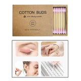 Maxbell 200pcs Cotton Buds Cotton Swabs Double Tip Nose Ears Cleaning Sticks Pink