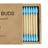 Maxbell 200pcs Cotton Buds Cotton Swabs Double Tip Nose Ears Cleaning Sticks Blue
