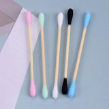 Maxbell 200pcs Cotton Buds Cotton Swabs Double Tip Nose Ears Cleaning Sticks Blue