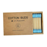 Maxbell 200pcs Cotton Buds Cotton Swabs Double Tip Nose Ears Cleaning Sticks Blue