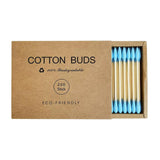 Maxbell 200pcs Cotton Buds Cotton Swabs Double Tip Nose Ears Cleaning Sticks Blue