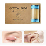 Maxbell 200pcs Cotton Buds Cotton Swabs Double Tip Nose Ears Cleaning Sticks Blue