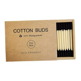Maxbell 200pcs Cotton Buds Cotton Swabs Double Tip Nose Ears Cleaning Sticks Black