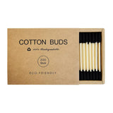 Maxbell 200pcs Cotton Buds Cotton Swabs Double Tip Nose Ears Cleaning Sticks Black