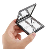 Maxbell 4 Grids Empty Eye Shadow Case Tray with Mirror Travel for Women Girl Style 1