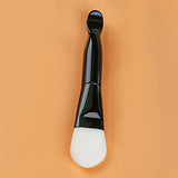 Maxbell Double-headed Man-made Fiber Mask Brushes Beauty Tool for Face Smeared Clay white hair black rod