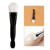 Maxbell Double-headed Man-made Fiber Mask Brushes Beauty Tool for Face Smeared Clay white hair black rod