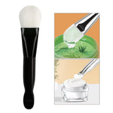 Maxbell Double-headed Man-made Fiber Mask Brushes Beauty Tool for Face Smeared Clay white hair black rod