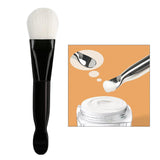 Maxbell Double-headed Man-made Fiber Mask Brushes Beauty Tool for Face Smeared Clay white hair black rod