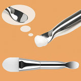 Maxbell Double-headed Man-made Fiber Mask Brushes Beauty Tool for Face Smeared Clay silicone silver rod