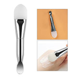 Maxbell Double-headed Man-made Fiber Mask Brushes Beauty Tool for Face Smeared Clay silicone silver rod