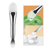 Maxbell Double-headed Man-made Fiber Mask Brushes Beauty Tool for Face Smeared Clay silicone silver rod