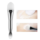 Maxbell Double-headed Man-made Fiber Mask Brushes Beauty Tool for Face Smeared Clay silicone silver rod