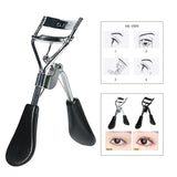 Maxbell Iron Eyelash Curling Humanized Handle Longlasting for All Eye Shapes Silver