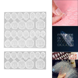 Maxbell Double-side Adhesive Sticker Transparent Nail Glue Art Decoration Tool 12pcs