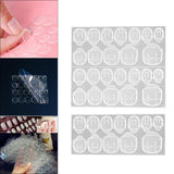 Maxbell Double-side Adhesive Sticker Transparent Nail Glue Art Decoration Tool 12pcs