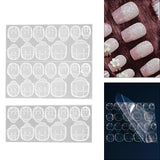 Maxbell Double-side Adhesive Sticker Transparent Nail Glue Art Decoration Tool 12pcs